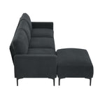 ZUN [New] 103.5*59" Modern L-shaped Sectional Sofa, 4-seat Velvet Fabric Couch Set with 23013217