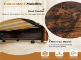 Murphy Bed 86.5" x 34" x 41.5" with 4 Rolling Lockable Wheels, Foldable Wall Bed Cabinet with 4 Inch 36328157