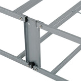 9 in. Twin-XL Size Folding Mattress Box Spring Foundation Bed Base, Polyester, Metal Frame, Gray B011P216694