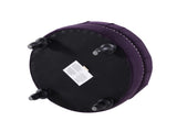 Dawn Tufted Round Ottoman Nailhead Accents, Purple Velvet B2719P238412