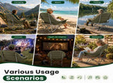 Oversized Heavy Duty Camping Chair, 500 lbs Capacity, Foldable Outdoor Seat with Cup Holder & Side 92230334