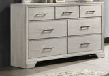 ZUN 1pc Contemporary Style Storage Drawers Dresser Bedroom Solid Wood Wooden Furniture White Mist Finish B011P228954