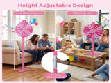 18 Inch Height Adjustable Prize with Smooth Spin, 2-in-1 Tabletop & Floor Standing Spinning 63482985