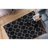 Trellis Geometric Woven Area Rug B03598017