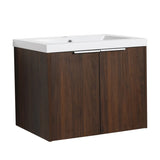 ZUN Bathroom Cabinet With Sink,Soft Close Doors,Float Mounting Design,24 Inch For Small 26267440