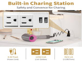 Large Makeup Vanity with Lights, Vanity Table with Charging Station, Vanity Desk with Mirror and 10 73638677