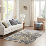 ZUN Tiled Border Area Rug B03597937