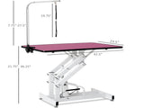 42.5INCH HYDRAULIC PET GROOMING TABLE PINK COLOR 46798649