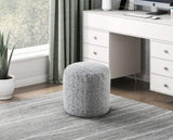 Cylindrical Pouf Chenille Fabric Upholstery Modern Ottoman, Footstool, Non-Slip Floor Pouf, Bean Bag B011P251648