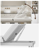 Professional Stationary Massage Table, 550lbs Heavy Duty Wide Exam Bed for Treatment, Backrest 91798246