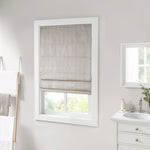 ZUN Basketweave Room Darkening Cordless Roman Shade B035129721