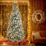 ZUN 7.5ft Artificial Christmas Tree with 400 LED Lights and 1200 Bendable Branches, Christmas Tree N710P181625K