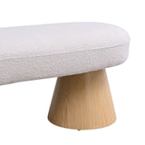 Dining Bench for Dining Room, Upholstered Bedroom End of Bed Entryway Bench Fabric Ottoman for N779P253575W