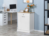 Kitchen Tilt Out Trash Bin Cabinet Free Standing Recycling Cabinet Trash Can Holder With Drawer, 77194873