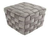 Square 16" Ottoman in Dark Grey Velvet B202P223708