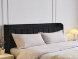 Queen Size Velvet Bed Frame with Charging Station and Storage Shelf, Upholstered Platform Bed with 00449409