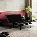 Adjustable Bed Base with Wired Remote, Twin XL Size Bed Frame, Metal Frame, Black B011P203577