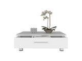 Athens Coffee Table, One Drawer, Four Legs, White B097P474312