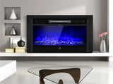 28.5" Electric Fireplace - 3 Flame Colors 5 Brightness Modes, 750W/1500W Heater with Remote 64076109