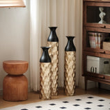 Floor Metal Vases Decorated White Metal Set of 3 gorgeous home decoration large glazed metal W2796P234276