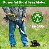 21V Electric Weed Edger Cordless String Trimmer Grass Mower Eater Bush Cutter with 16800RPM 2x 90821869