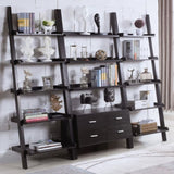 Cappuccino Ladder 5-Shelf Bookcase B062P153772