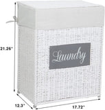 ZUN Laundry Hamper with Lid Laundry Basket with Handles Liner Bag Paper Woven Hampers for Laundry 37252677