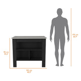 Brooklyn Kitchen Island, Three Concealed Shelves B128P148877