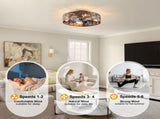 20 Inch CitySilhouette Caged Flush Mount Ceiling with Light, Iron Art Hollow Carving Enclosed W3816P585945