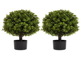 22in Boxwood Ball Shaped Artificial Topiary Shrubs Tree in Pot for Home and Garden Decoration W2945P359770