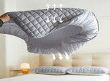 (Cream white 150cm*200cm) Cotton-Padded Waterproof Mattress Protector, Dust-Proof Bed Cover (Without 10397846