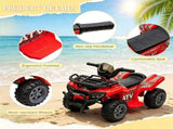 Red 6V Battery-Powered Kids ATV Sturdy 4-Wheel Quad Ride-On Toy with Bright LED Headlights for 84411966