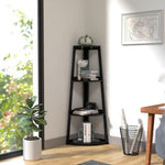 ZUN Corner Shelf, 4 Tier Bamboo Corner, 47.2 Inch Tall Bookcase, Open Ladder Book Case, Modern 85187015