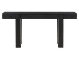 TREXM Rustic Minimalist Console Table with Hidden Drawer, Side Power Outlet,Wood Entryway Table for N715P361518B