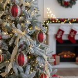 4PCS Set 4.7" Christmas Glass Ball Ornaments Holiday Tree Hanging Decorations Party Decor Supplies 06070942