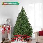 ZUN 7ft Artificial Christmas Tree, Premium Unlit Hinged Spruce Full Tree with 2231 Branch Tips, Metal W2773P197098