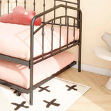 Fox twin daybed with twin trundle, Black B083P154245