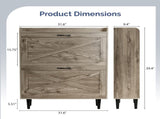 2-Drawer Barn Door Shoe Cabinet with Side Panel Countertop Melamine Board Embossed MDF Shoe Cabinet 19396137