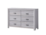 ZUN 1pc Contemporary Six Drawers Dresser Gray Driftwood Finish Rustic Finish Bedroom Wooden Furniture B011P234753