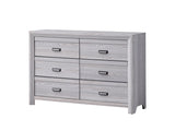 ZUN 1pc Contemporary Six Drawers Dresser Gray Driftwood Finish Rustic Finish Bedroom Wooden Furniture B011P234753