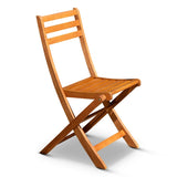 3-Piece Eucalyptus Bistro Set, Square, Natural Oil B046125052