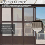 12x16FT All Season Sunroom, Outdoor Permanent Wall Mounted Solarium with Detachable Polycarbonate W1859P238682