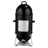 ZUN Vertical Steel Charcoal Smoker, Heavy Duty Three Layer Round BBQ Grill Smokey Mountain Cooker for 11838107