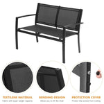ZUN 4 Pieces Patio Furniture Set Outdoor Garden Patio Conversation Sets Poolside Lawn Chairs with Glass W41923226