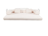 cream color sofa for living room apartment bedroom and compact room, Upholstered sectional Couch W2603P376361