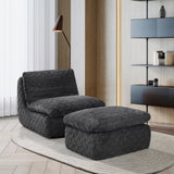 Liyasi Full Compression sofa chair with swivel add Ottoman W820P312314