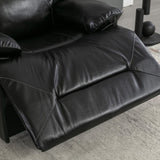 360&deg Swivel and Rocking Home Theater Recliner Manual Recliner Chair with a LED Light Strip for WF323621AAB