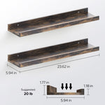 ZUN 24” Floating Shelves for Wall Décor Storage, Set of 4, Wood for Bedroom, Living Room, Bathroom, 09117323