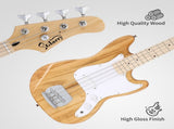 4 String 30in Short Scale Thin Body GB Electric Bass Guitar with Bag Strap 32465632
