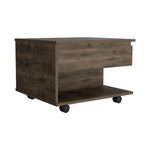 ZUN Luanda Lift Top Coffee Table, Casters, One Shelf -Dark Brown B20091884